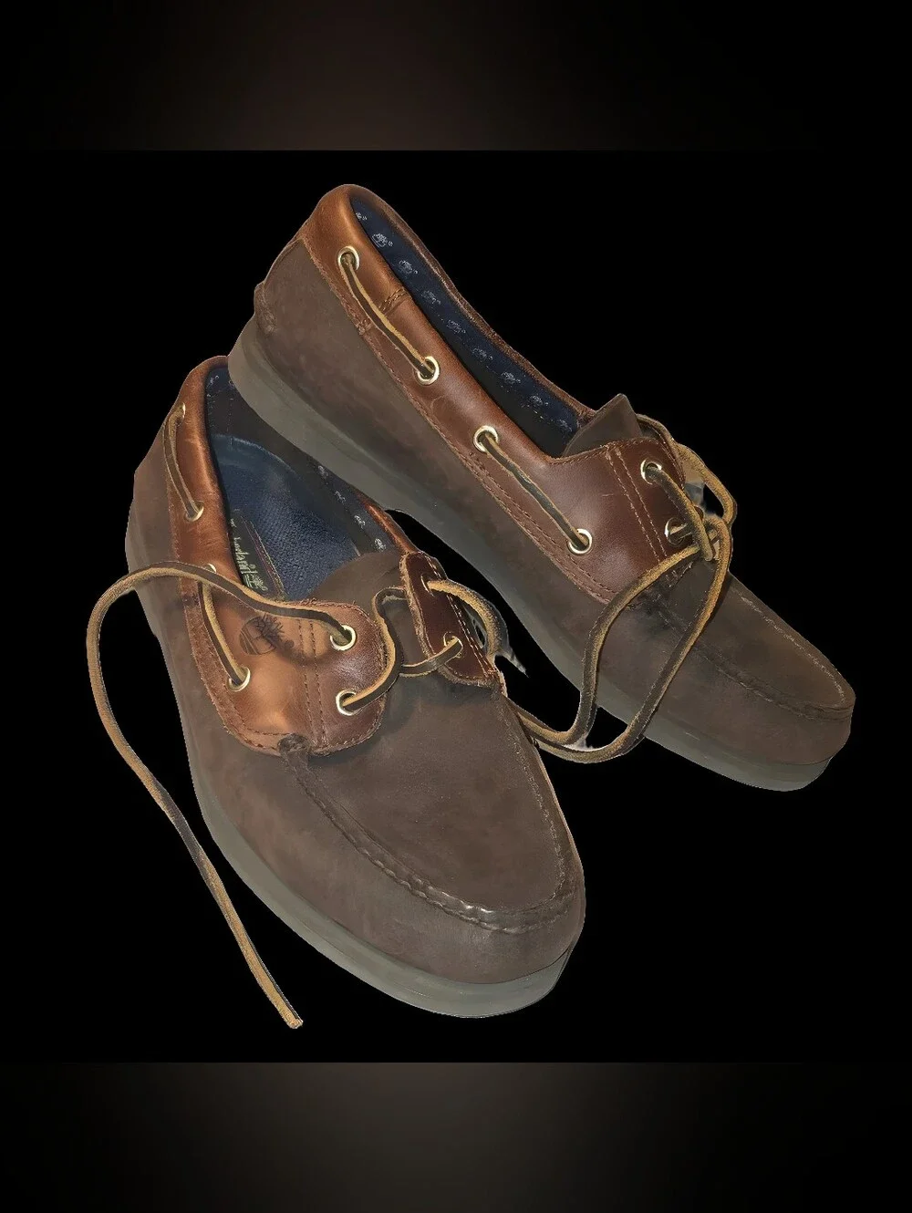 Timberland 9.5 9 1/2 Men's Dark Brown Leather Boat Shoes